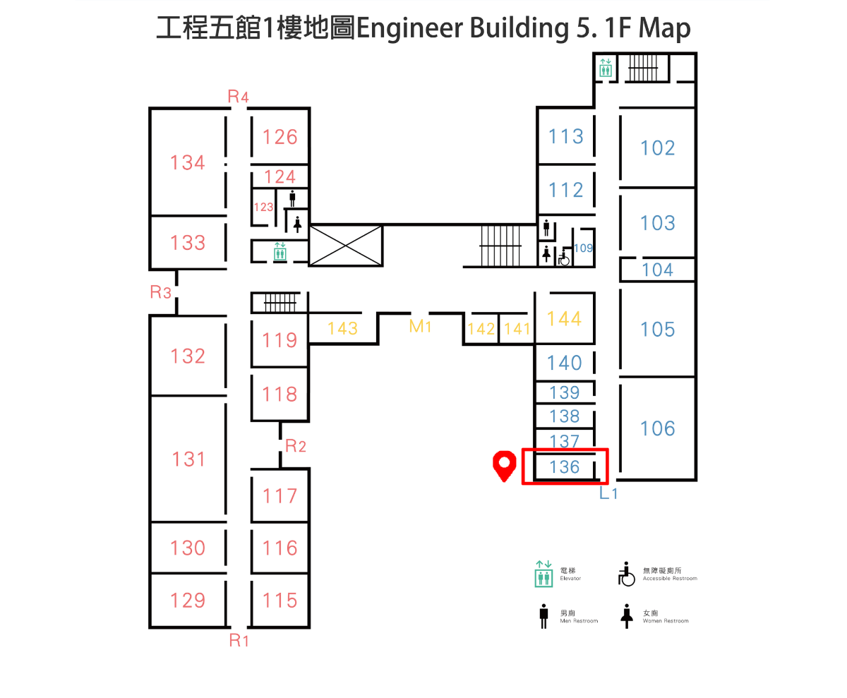 Engineer Building 5. 1F Map